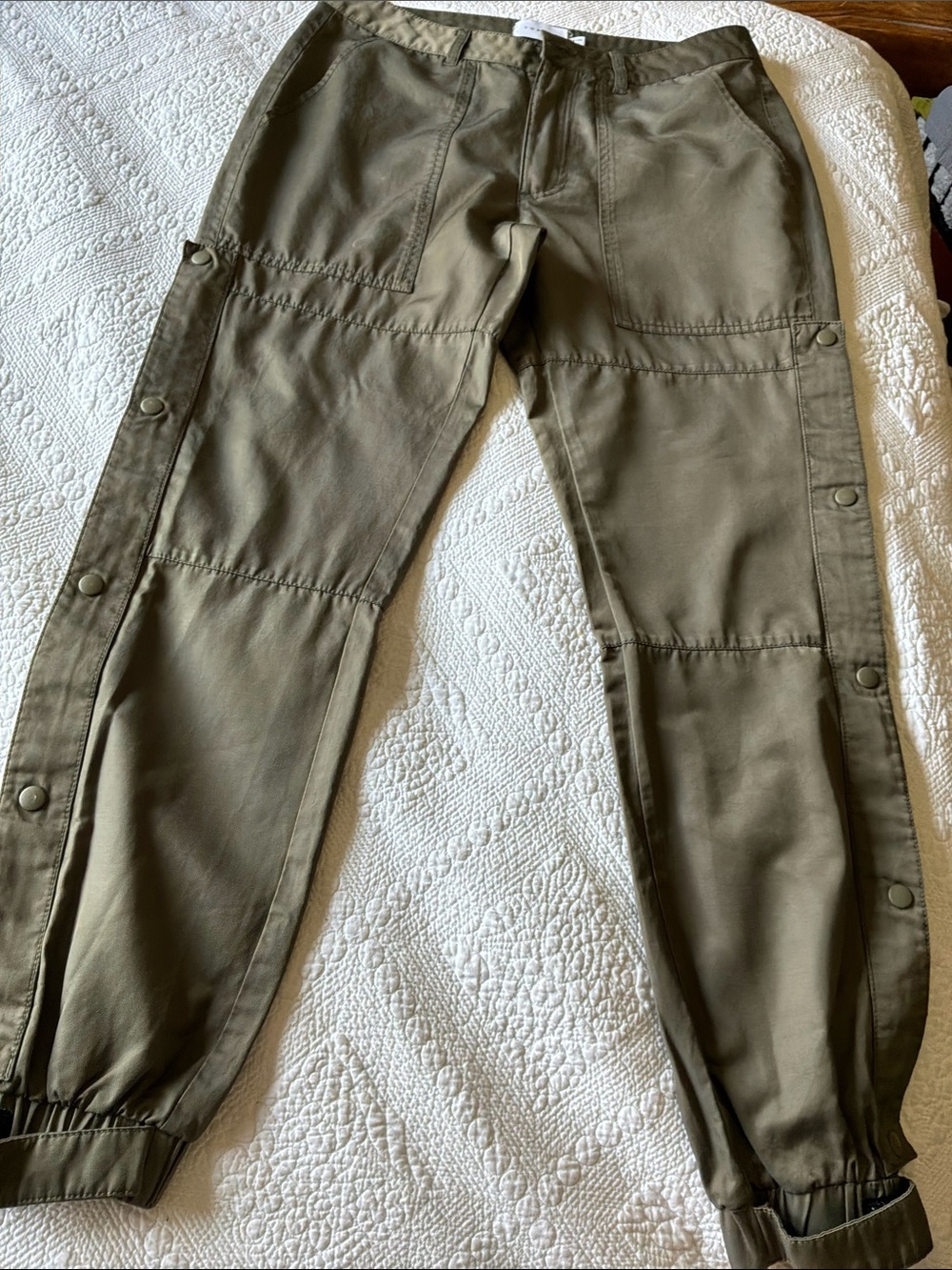 Topman Olive Green Cargo Joggers